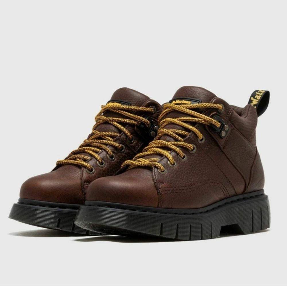 Dr. Martens Unisex Woodard Grizzly Lace Up Ankle Boots